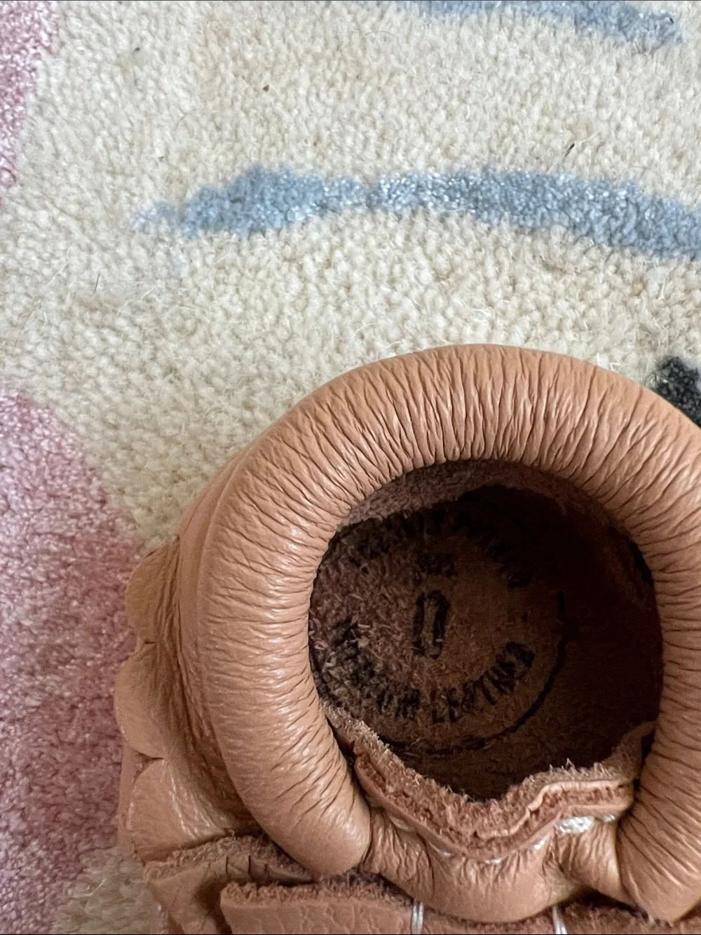Freshly Picked Tan Leather Bow Baby Moccasins